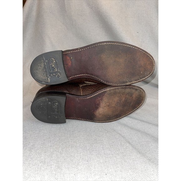 Justin Vintage Boots Size 8.5B Two Tone Brown Made In USA - Picture 9 of 10